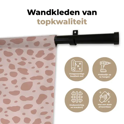 Nude - Luipaard - Tinten Wandkleed katoen klein 269 -sfeer2
