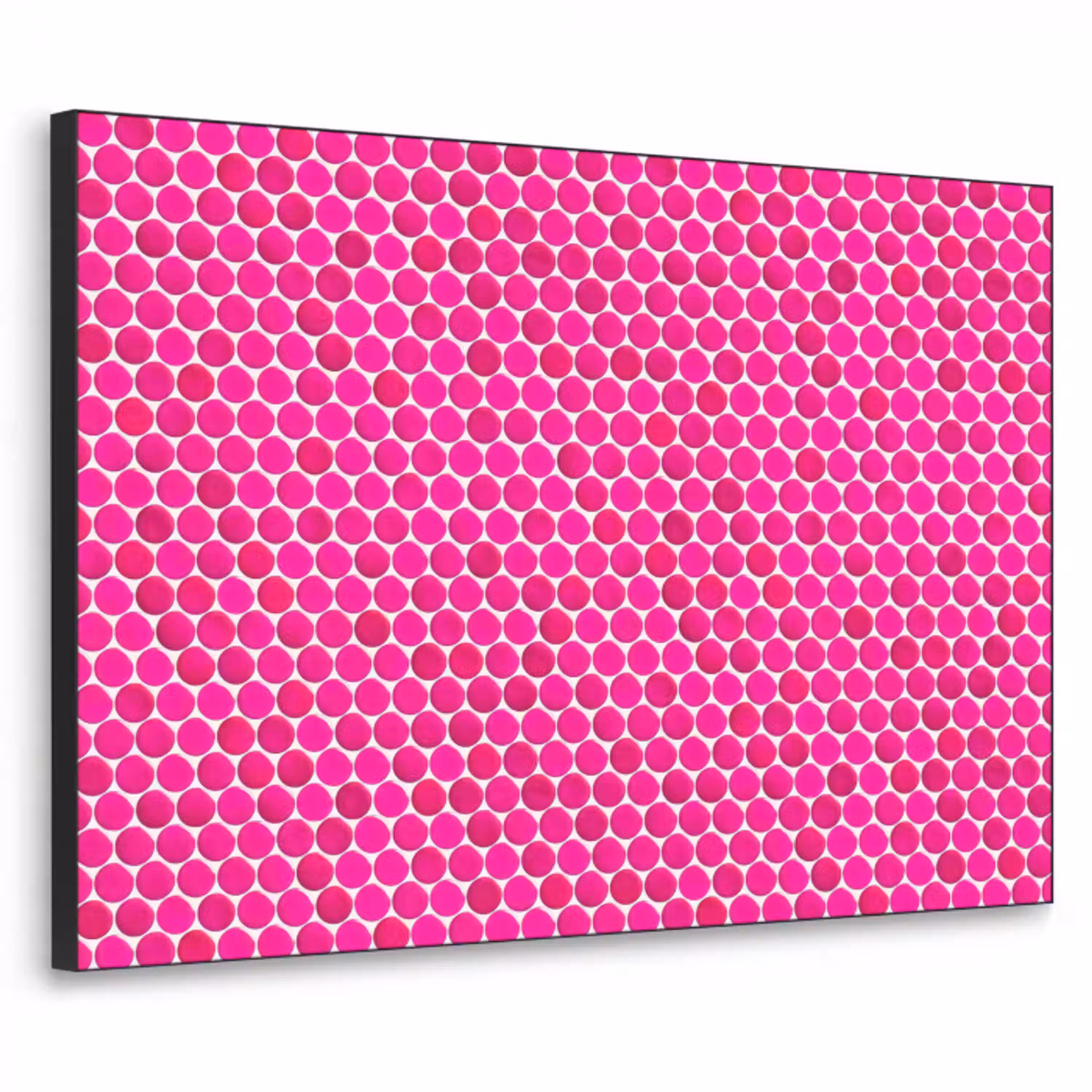 Penny - Mozaïek - Felroze Textielframe zwart klein 947 -3d