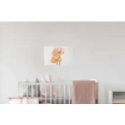 Papavers - Botanisch - Roze Muursticker klein -kinderkamer