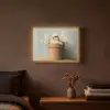 Bloempot - Kuiken - Bloemetjes Light Box met batterij (Wandlamp) middel -sfeer4