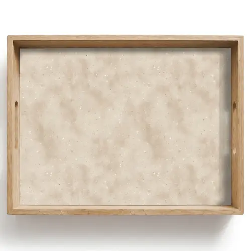 Structuur - Spikkels - Beige Dienblad Rechthoek middel 911 -z3d_shopping