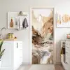 Abstract - Kunst - Verf - Beige - Modern deurposter klein -sfeer5