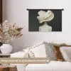 Vrouw - Beige - hoed Wandkleed katoen klein -sfeer1