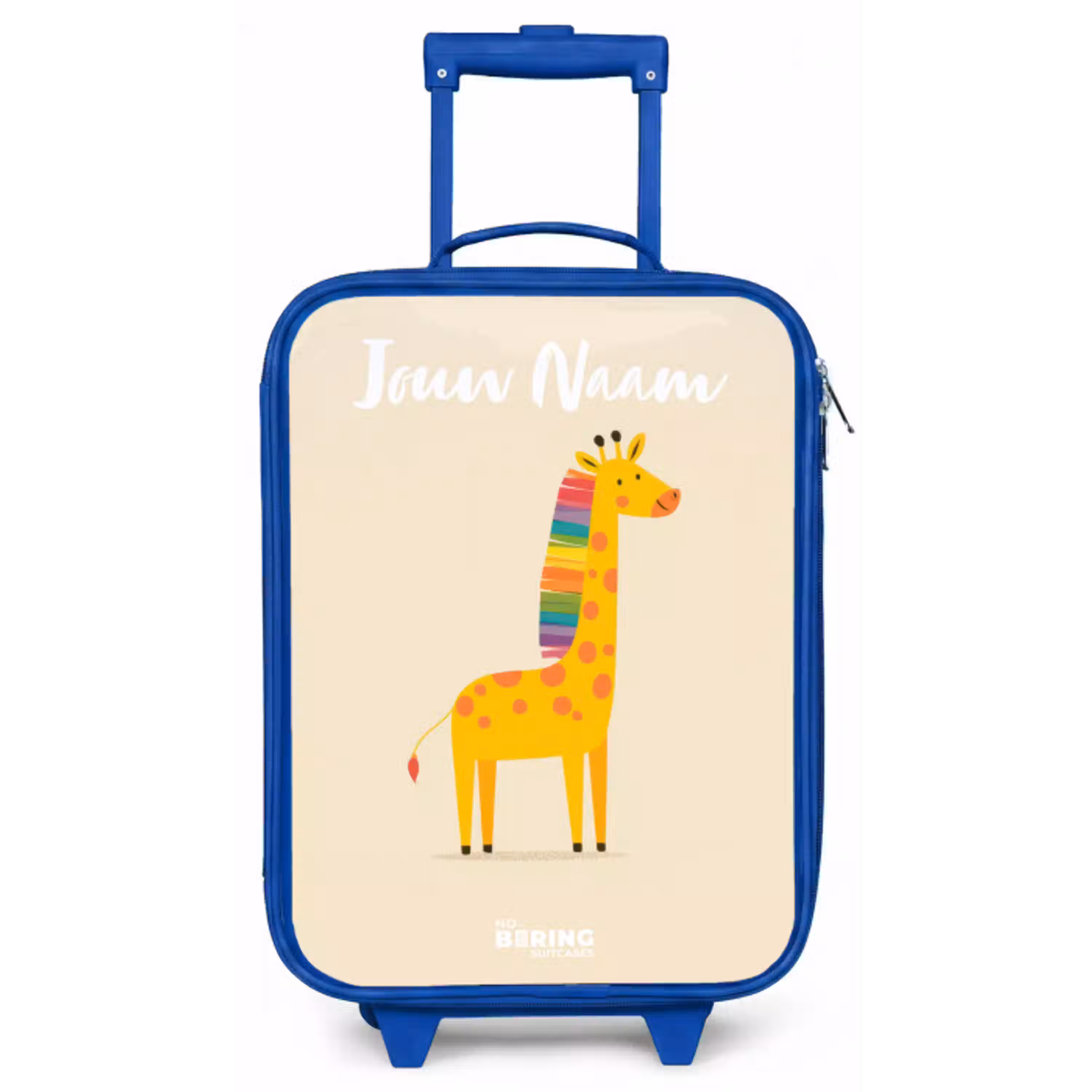 Giraffe - Dier - Kleurrijk Kinderkoffer - Blauw klein -zz3dotto