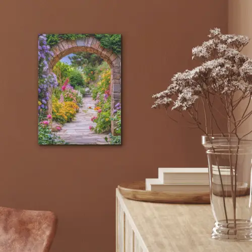 Doorkijk - Bloemen - Pad - Natuur PET vilt klein -sfeer4