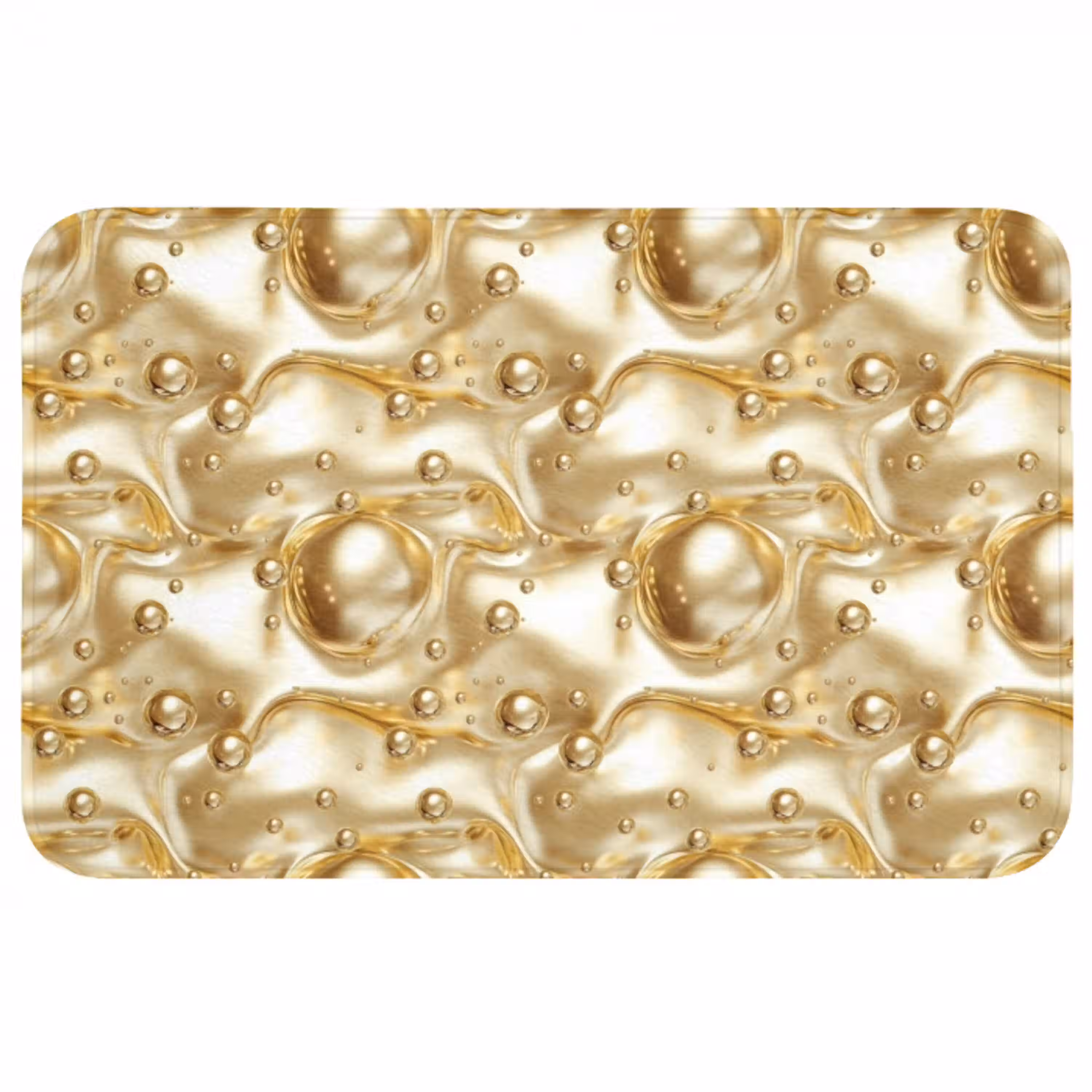 Vloeibaar - Druppels - Goud Badmat middel 997 -3d
