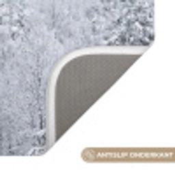Bos - Sneeuw - Winter - Natuur - Wit Badmat klein -USP_AntislipNL