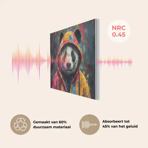 Graffiti - Panda - Jas - Kleurrijk PET vilt klein -USP_NL