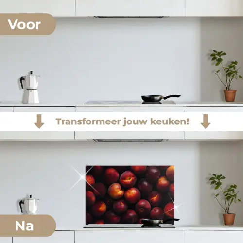 Fruit - Close up - Nectarines keuken achterwand spatscherm klein -voor_na_NL