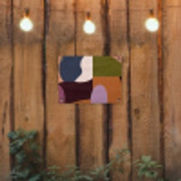 Vormen - Abstract - Kleuren - Vierkant tuinposter los doek klein -sfeer1