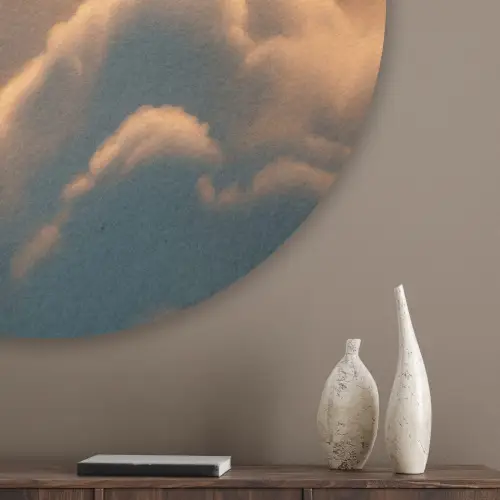 Adelaar - Wolken - Zon Akoestische PET Vilt - Rond klein -sfeer5_closeup