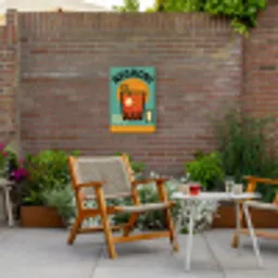 Cocktail - Negroni - Art - Sinaasappel Tuinposter op houten frame 2 cm dik klein -sfeer3