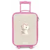 Pony omringd door stippen in beige kleuren Kinderkoffer - Roze klein -zz3dotto