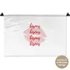 Bisous - Lip - Wit - Rood Wandkleed katoen klein -t3d_DE