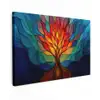 Sierglas - Boom - Rood - Vlakken canvas 2cm klein -z3d