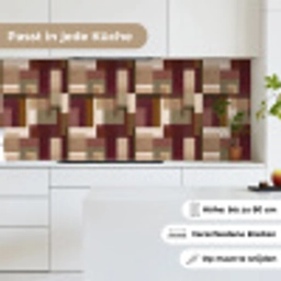 Modern - Geometrie - Kleurrijk keuken achterwand 2 middel 871 -sfeer4_DE