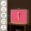 Schepijs - Roze - Hoorntje Light Box met batterij (Wandlamp) middel -USP_websiteoverzichtNL