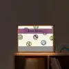Smileys - Kleurrijk - Grappig Light Box met batterij (Wandlamp kind) middel -sfeer1_kind