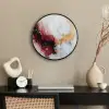 Rood - Abstract - Goud - Modern Fotolijst rond zonder passe partout klein -sfeer1
