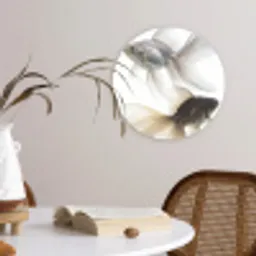 Goudvissen - Modern - Wit Wandcirkel kunststof plaat 5mm dik klein -sfeer4