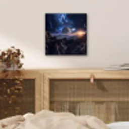 Fantasy - Kosmos - Landschap aluminium wit klein -sfeer3