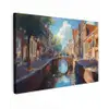 Stad - Gracht - Zon - Fietsen canvas 2cm klein -z3d