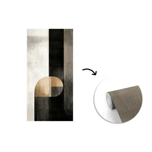 Vormen - Modern - Zwart fotobehang vinyl groot -3d