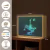 Voetbal - Voetballer - Jongen - Zwart Light Box met batterij (Wandlamp kind) middel -USP_websiteoverzichtNL