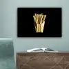Friet - Goud - Chrome - Eten canvas 2cm klein -sfeer4