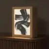Strepen - Zwart - Abstract Light Box met kabel (Tafellamp) klein -z3d_website