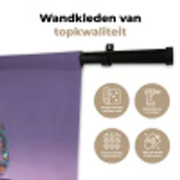 Edelstenen - Glitters - Paars - Kleurrijk Wandkleed katoen middel -sfeer2