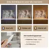 Grijs - Goud - Marmer - Marmerlook Light Box met kabel (Tafellamp) klein -USP_lichtkleurNL