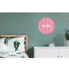 Roze - Gestreept - Belle Wandcirkel aluminium klein -slaapkamer