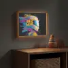 Racehelm - Abstract - Verf - Kleurrijk Light Box met batterij (Wandlamp kind) middel -sfeer5_kind