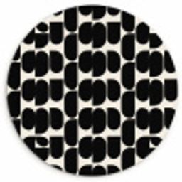 Modern - Patroon - Zwart Wandcirkel kunststof plaat 5mm dik klein 188 -3d