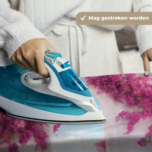 Zee - Roze - Bloemen - Poort Wandkleed katoen klein -sfeer9