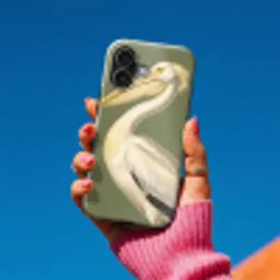 Pelikaan - Wit - Vogel - Klassiek - Natuur Toughcase MagSafe Apple iPhone 17 klein -Sfeer1V