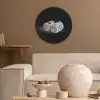 Sushi - Delfts blauw - Rijst - Vis - Elegant Akoestische PET Vilt - Rond klein -sfeer1