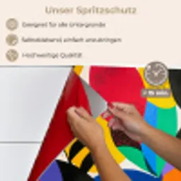Vormen - Stippen - Kleurrijk keuken achterwand spatscherm klein -spatscherm_DE