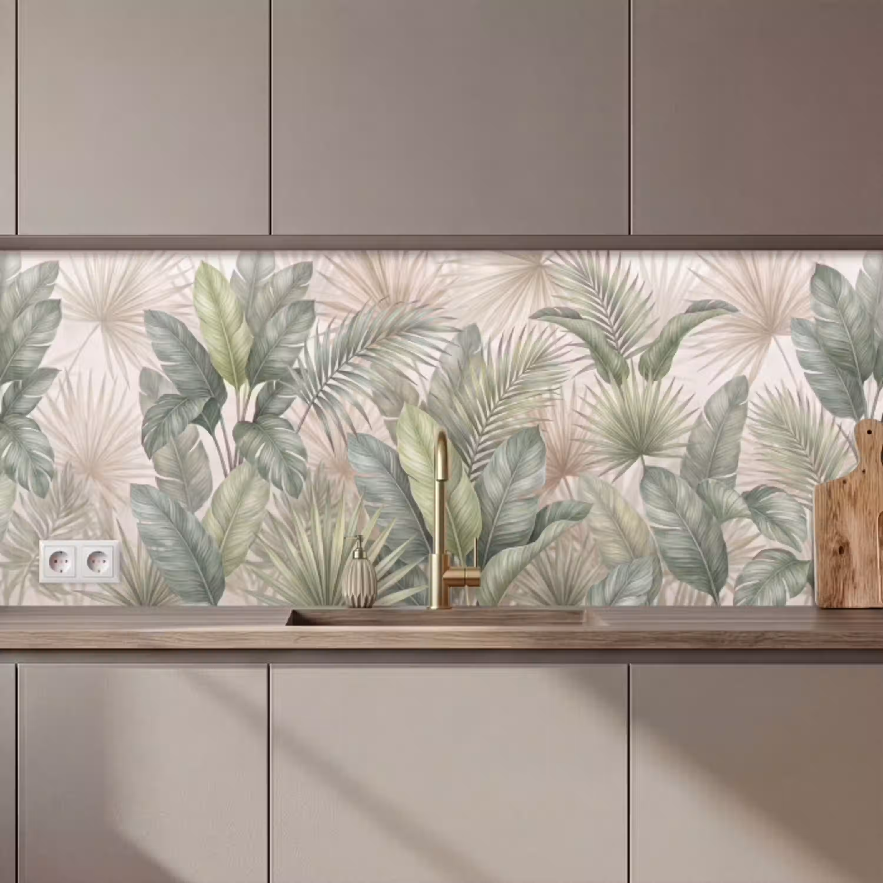 Planten - Tropisch - Bladeren - Groen - Natuur keuken achterwand 2 middel zz_3dshopping