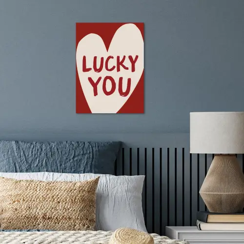 Lucky - Hart - Rood poster papier klein -sfeer2