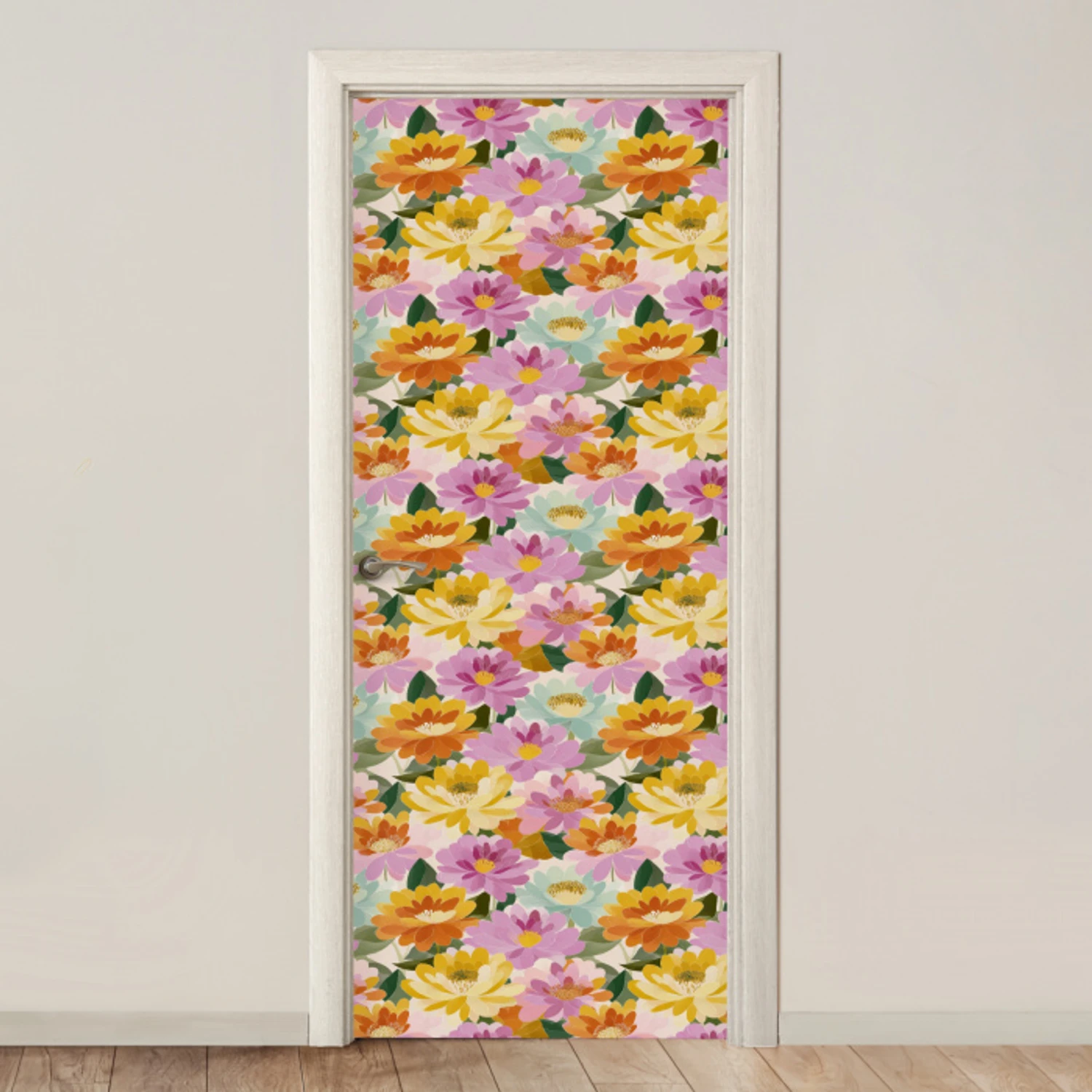 Lelies - Aquarel - Pastel deurposter klein 289 -3d_beige