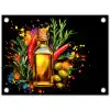 Olijfolie - Graffiti - Peper - Olijven - Modern tuinposter los doek klein -3d