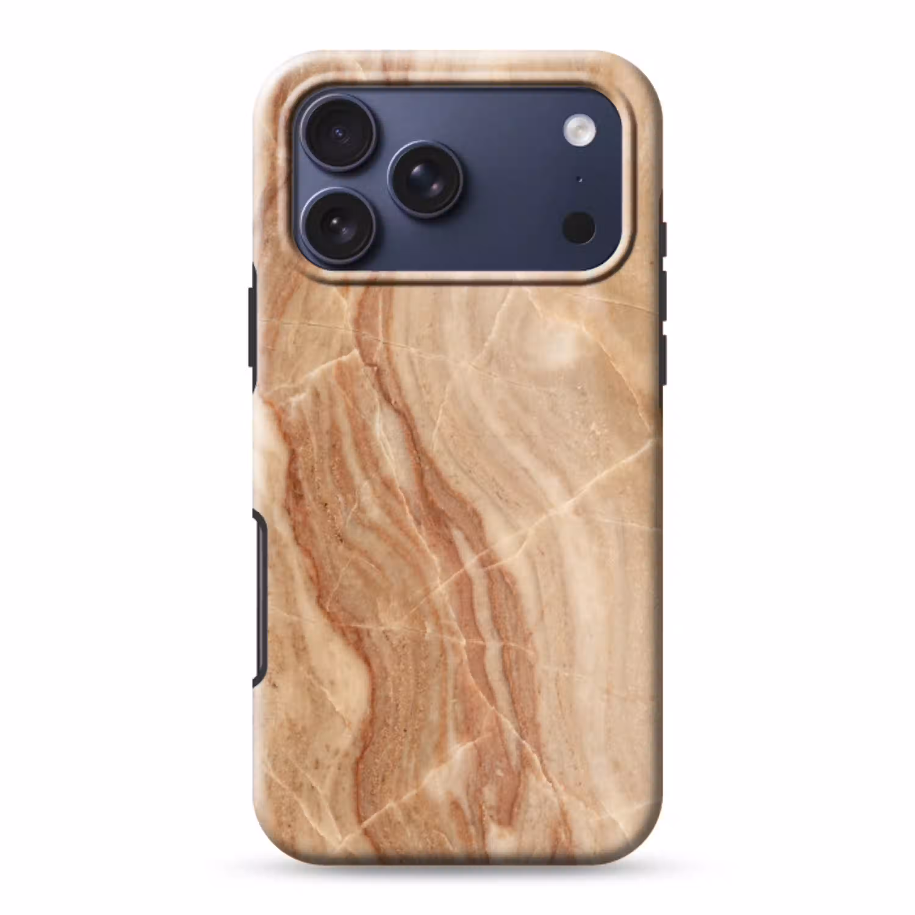 Marmer - Ader - Natuur - Abstract - Beige Toughcase MagSafe Apple iPhone 17 Pro Max klein -3d