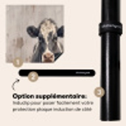 Koe - Portret - Dieren - Modern Inductie beschermer vinyl 3mm middel -zzzzzzz-induclip_FR
