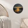 Gouden Reflectie op Water Wandcirkel kunststof plaat 5mm dik klein -sfeer5