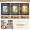 Kunst - Abstract - Blauw - Wit Light Box met kabel (Tafellamp) klein -USP_lichtkleurNL