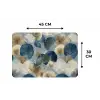 Bladeren - Abstract - Goud - Blauw Placemat vinyl groot -specs