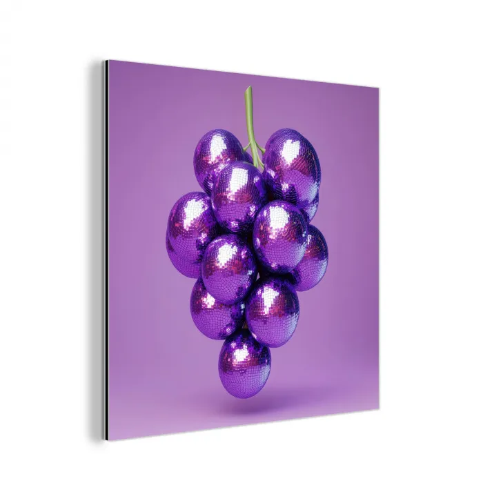 Druif - Disco - Glitter - Paars aluminium wit klein -3d