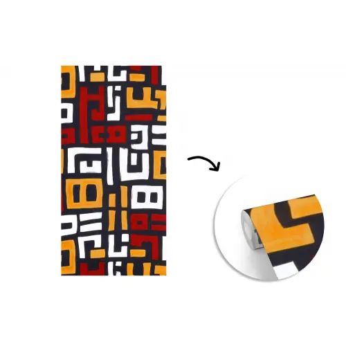 Abstract - Patroon - Rood fotobehang vinyl groot -3d